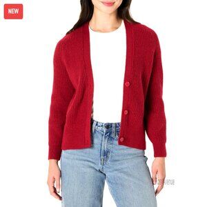 Soft Touch Ribbed Blouson Cardigan Relaxed Fit Cozy Sweater Y2K Chic